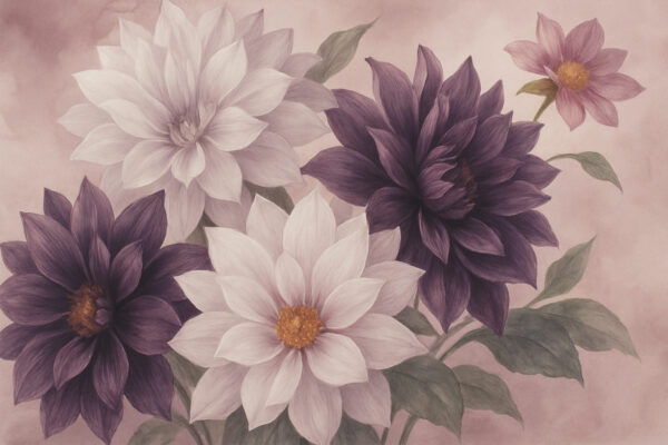 Midnight Mauve Dahlias