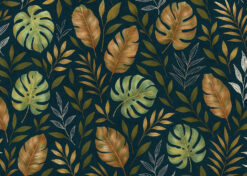 Midnight Tropics – Botanical Jungle Leaf Wallpaper