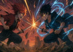 Epic Anime Sword Clash Wallpaper