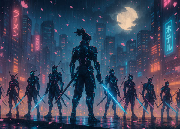 Cyber Samurai Uprising Wallpaper
