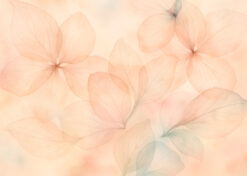 Peach Whisper Petals – Soft Botanical Mural Wallpaper