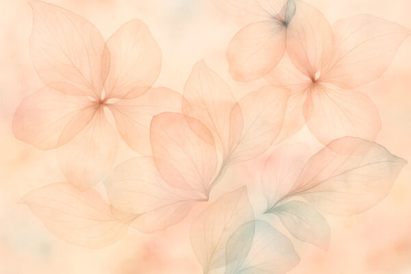 Peach Whisper Petals – Soft Botanical Mural Wallpaper