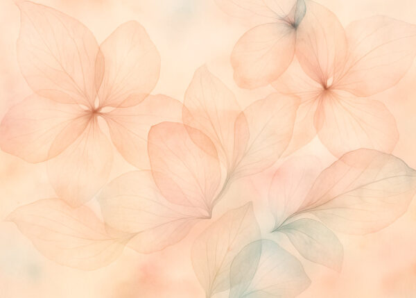 Peach Whisper Petals – Soft Botanical Mural Wallpaper