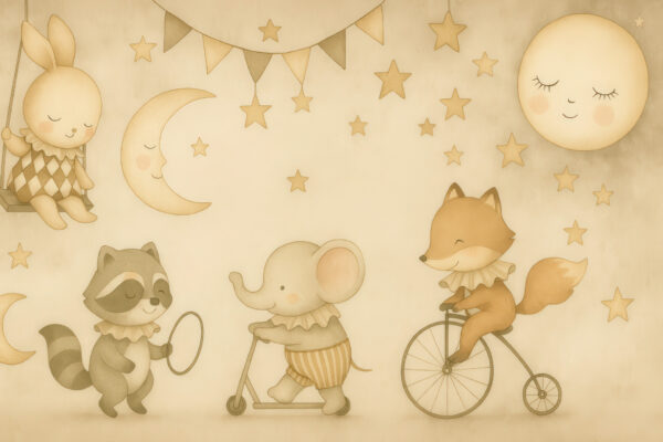 Moonlight Circus – Nursery Wallpaper Mural
