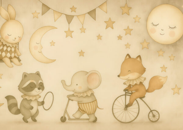 Moonlight Circus – Nursery Wallpaper Mural