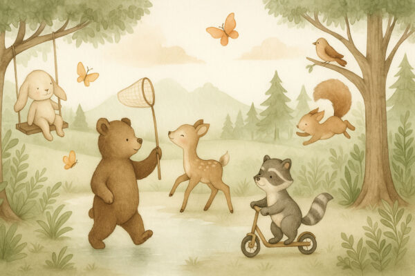 Forest Playground – Woodland Nursery Wallpaper Mural