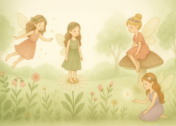 Fairy Garden – Woodland Flower Fairy Nursery Wallpaper