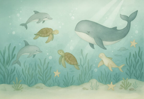 Ocean Friends – Underwater Adventure Nursery Wallpaper
