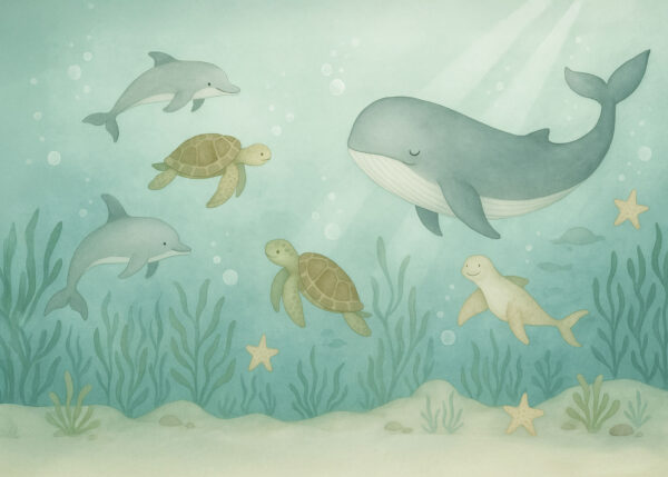 Ocean Friends – Underwater Adventure Nursery Wallpaper