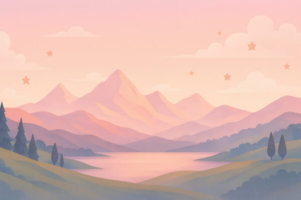 Pastel Peaks – Mountain Nursery Wallpaper Mural