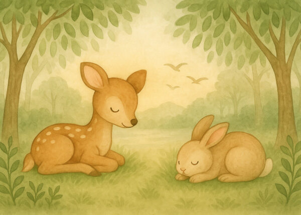 Meadow Naptime – Woodland Nursery Wallpaper Mural