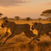 Savannah Velocity – Running Cheetahs Wallpaper