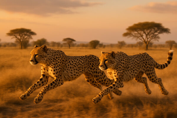 Savannah Velocity – Running Cheetahs Wallpaper
