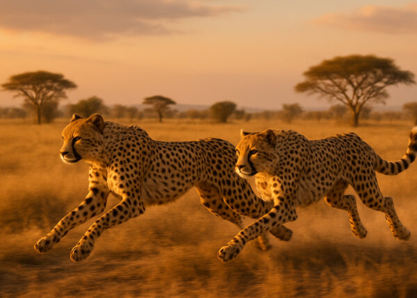 Savannah Velocity – Running Cheetahs Wallpaper