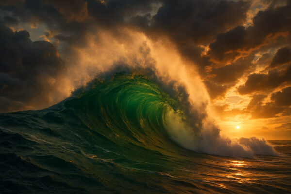 Firecrest – Sunset Wave Break Canvas