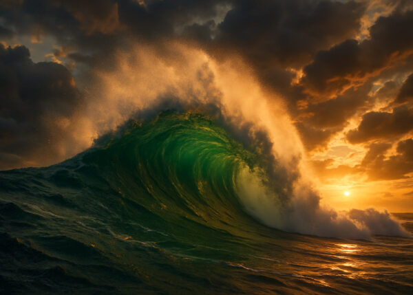 Firecrest – Sunset Wave Break Canvas