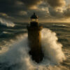 Guardian Light – Ocean Storm Lighthouse Canvas