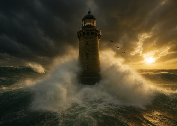 Iron Watch – Lighthouse in the Storm Canvas