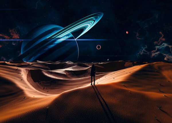 Dunes of Andara – Celestial Desert Explorer Wallpaper Mural