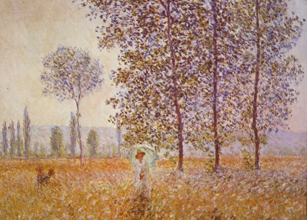 Poplars in the Sun – Monet Canvas Print