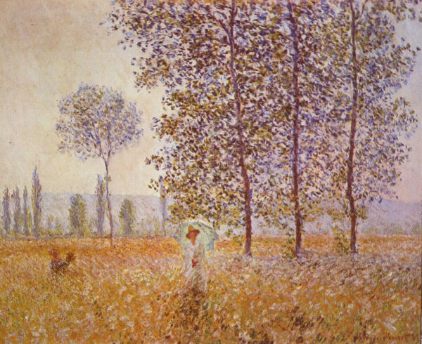 Poplars in the Sun – Monet Canvas Print