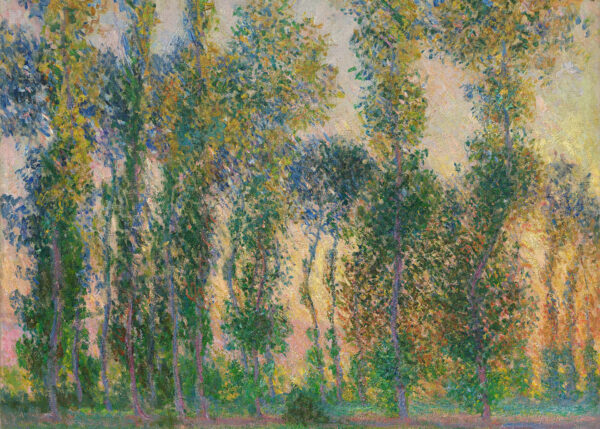 Poplars at Giverny – Monet Canvas Print