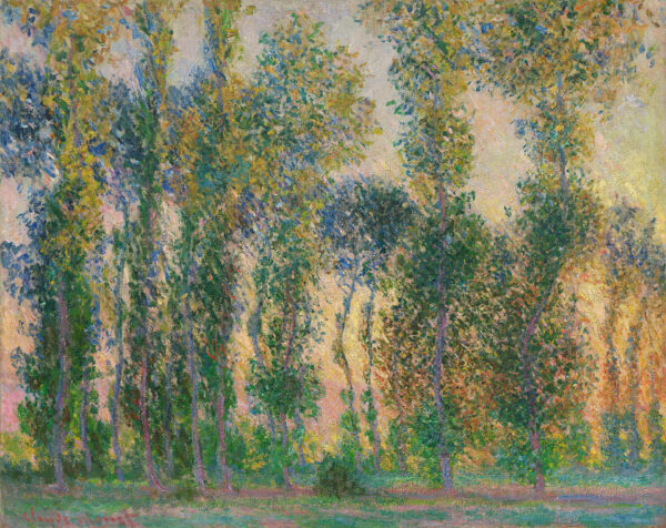 Poplars at Giverny – Monet Canvas Print