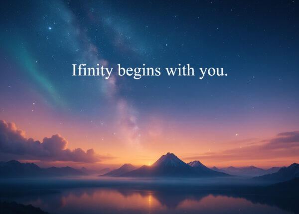 Infinity Begins With You – Motivational Canvas Print