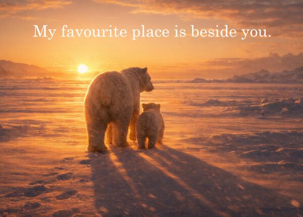 Beside You – Polar Bear Canvas Print